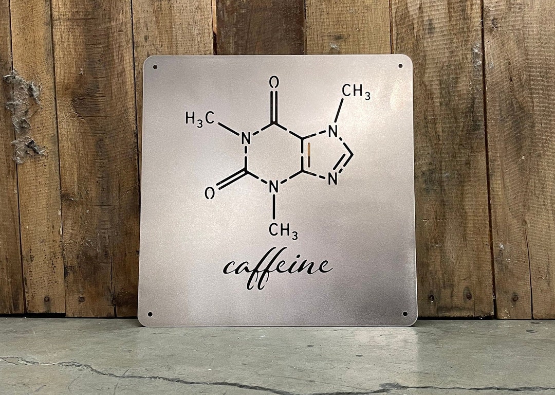 Caffeine Molecule Metal Wall Art: CNC Cut Chemistry Decor - Etsy