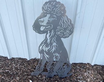 Poodle Metal Yard Stake