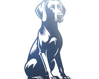 Weimaraner Metal Yard Stake