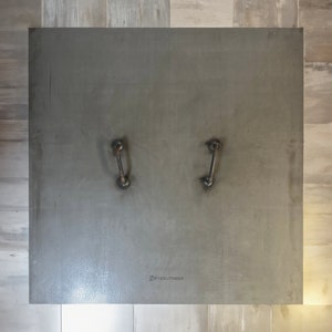 Heavy Duty Raw Steel Fire Pit Square Cover Lid