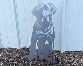 Labrador Retriever Metal Yard Stake