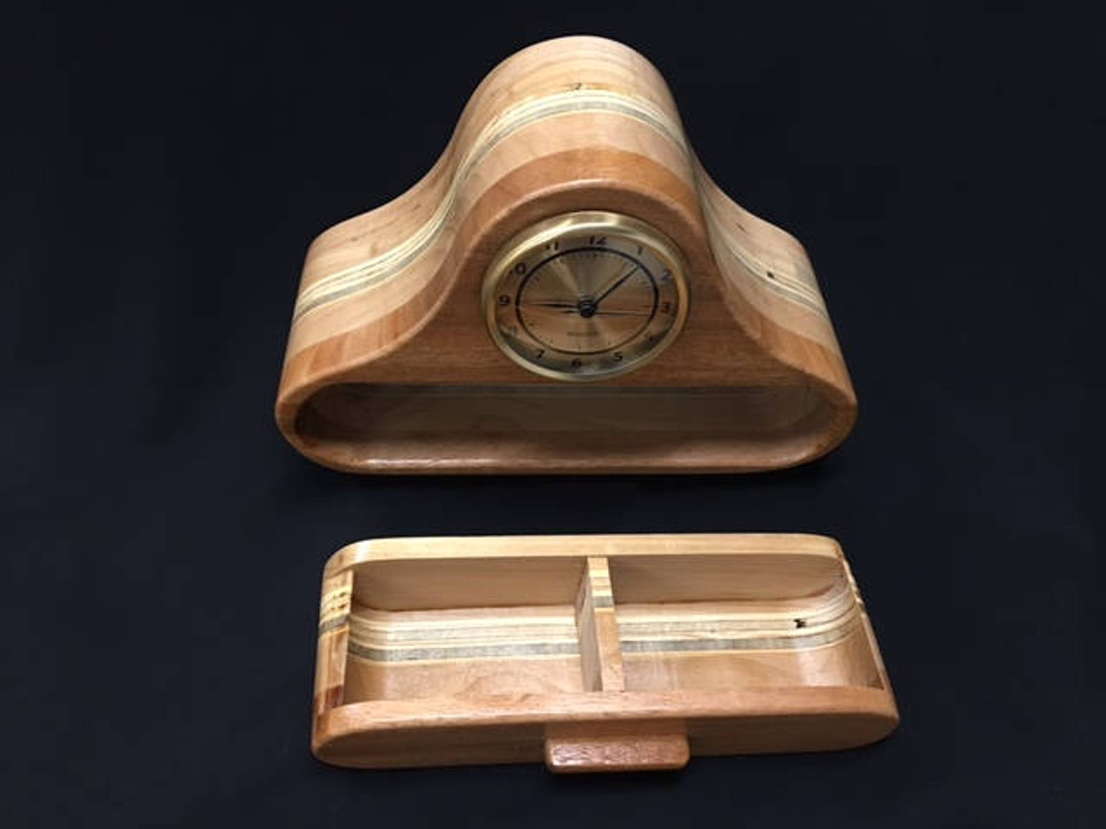 Handcrafted Mantel Clock / Bandsaw Box Etsy