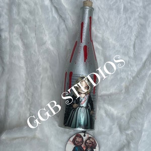 Handmade Chuck and bride of Chucky Windchime