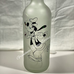 Botella luminosa Goofy hecha a mano