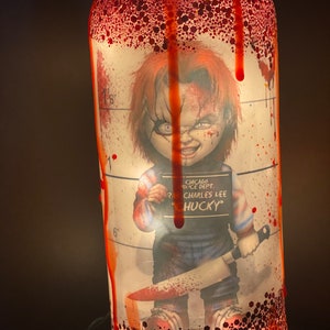 Handmade Chucky Lught up Bottle