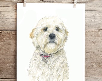 Custom watercolor pet portrait dog portrait original portrait custom art memorial art hand painted personalized