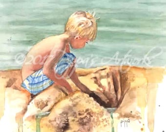 Custom Watercolor Portrait, Personalized Art, Hand Painted