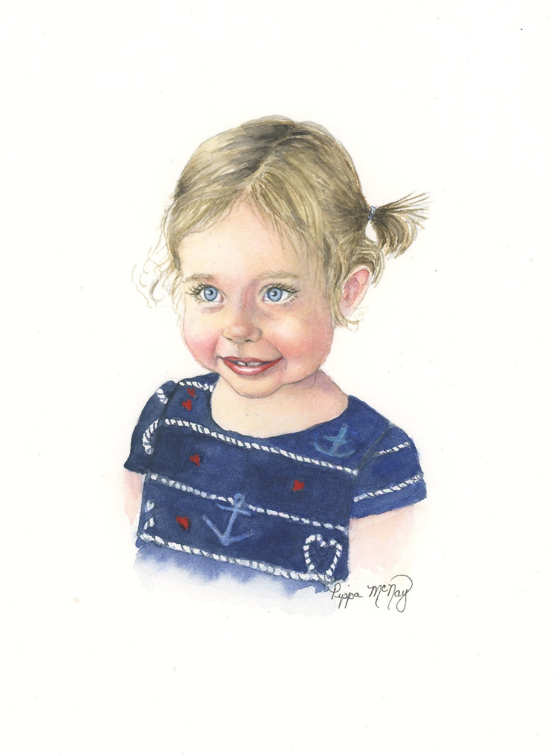 Custom Original Watercolor Portraits, Originals, and Prints, Custom Art