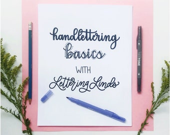 Hand Lettering Basics Workbook - Lowercases (Instant Download)