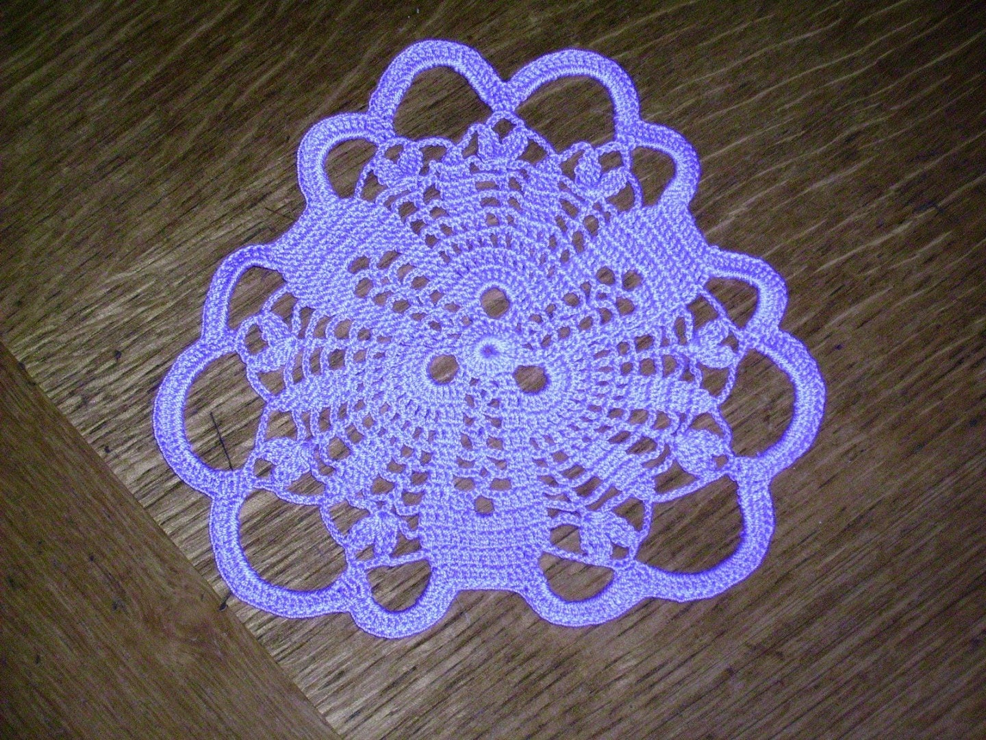 Dessous de Verre Triangulaire Violet Clair Fait Main