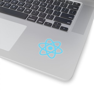 React Logo - Javascript Framework - Gear for Geeks Kiss-Cut Stickers image 2