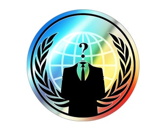 Anonymous Logo - Holographic Die-cut Stickers