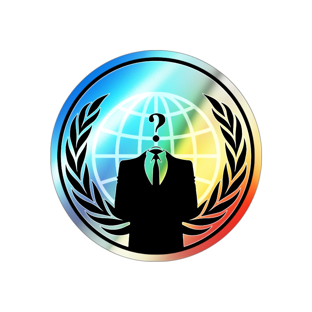 Anonymous Logo - Holographic Die-cut Stickers