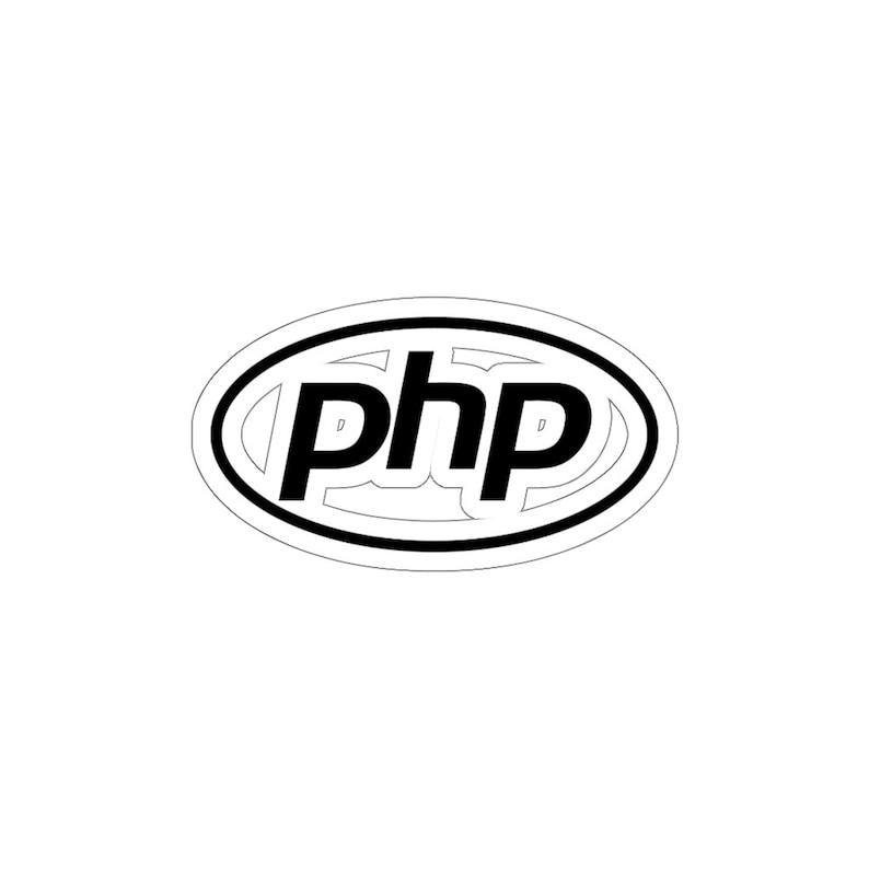 PHPプログラミング言語ダイカットステッカー 画像 1