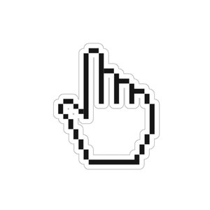 Iconic Computer Icons - Mouse Selector Icon - Geek Gifts Die-Cut Stickers