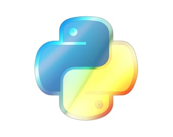 Offical Python Logo Holographic Die-cut Stickers