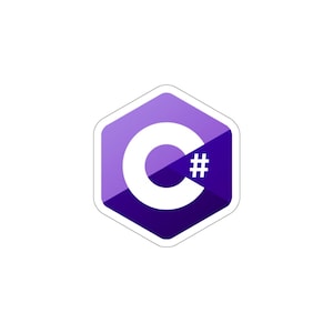 C# C Sharp Programming Language Logo Die-Cut Stickers