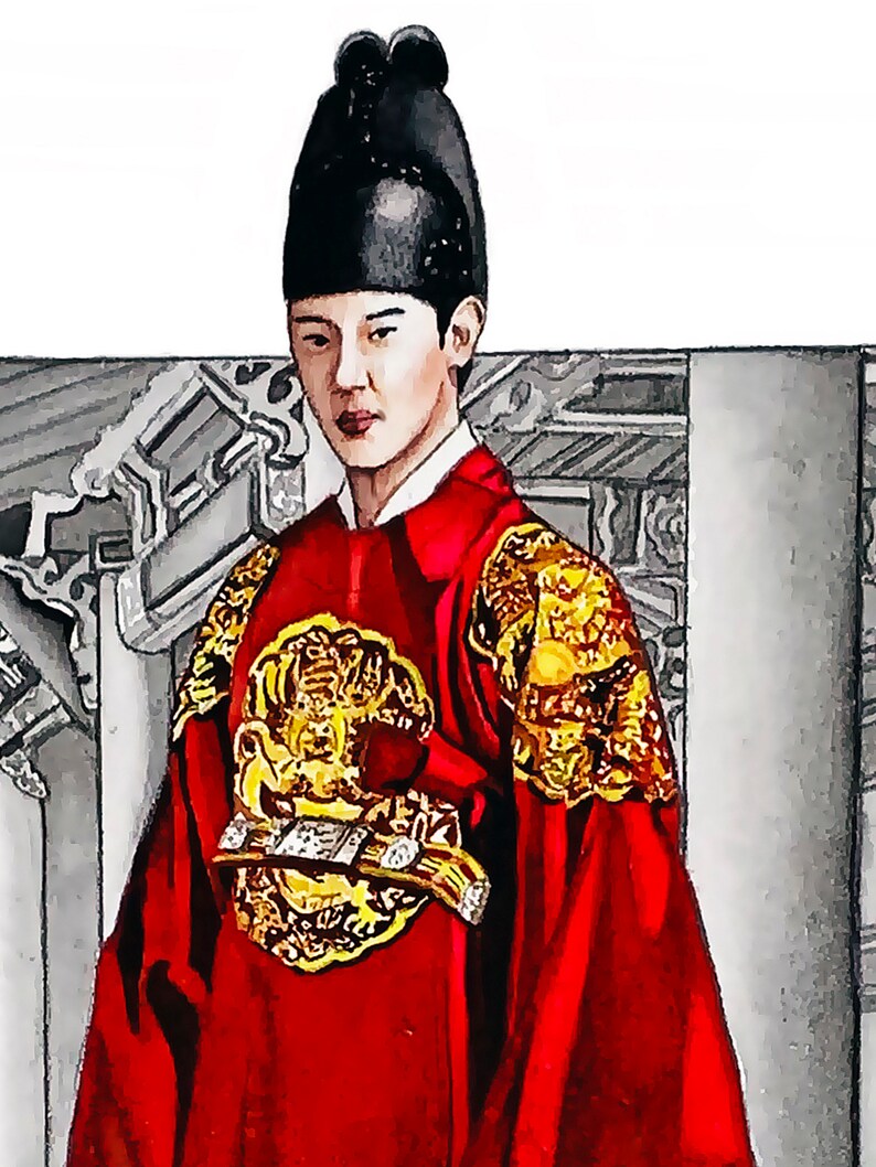 Korean Hanbok Painting Hanbok dress Watercolor Print Korea Art Print Fine Art Korean Painting Watercolor Korean Art