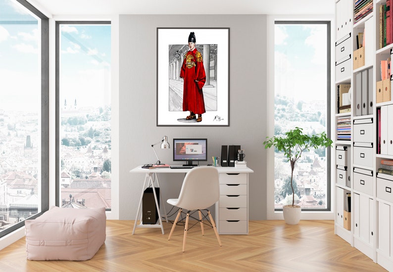 Korean Hanbok Painting Hanbok dress Watercolor Print Korea Art Print Fine Art Korean Painting Watercolor Korean Art