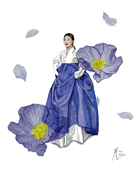 South Korean Traditional Hanbok Coloring Page  Free Printable Coloring  Pages for Kids