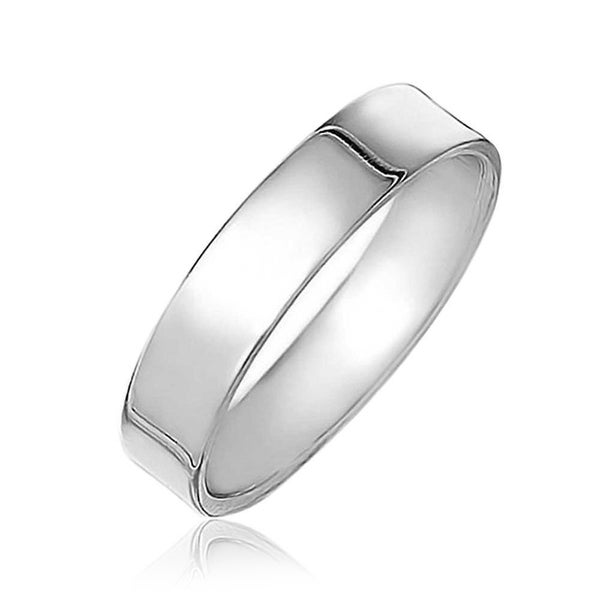 Handgefertigter flacher Ehering aus MASSIVEM 925er Sterlingsilber mit Daumen-Midi-Ring 4 mm G - Z+3