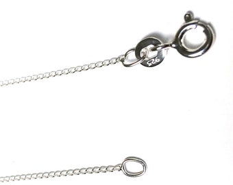 Unisex 925 Sterling Silver Filled Necklace - 1mm Thin Chain In 16 To 24 Inch Lengths 8 thumbnail image