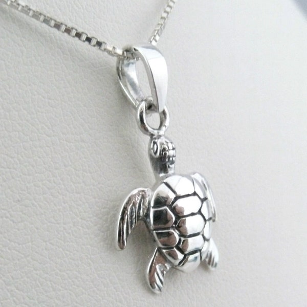 Pendentif tortue tortue fait main en argent sterling 925 sans chaîne/collier