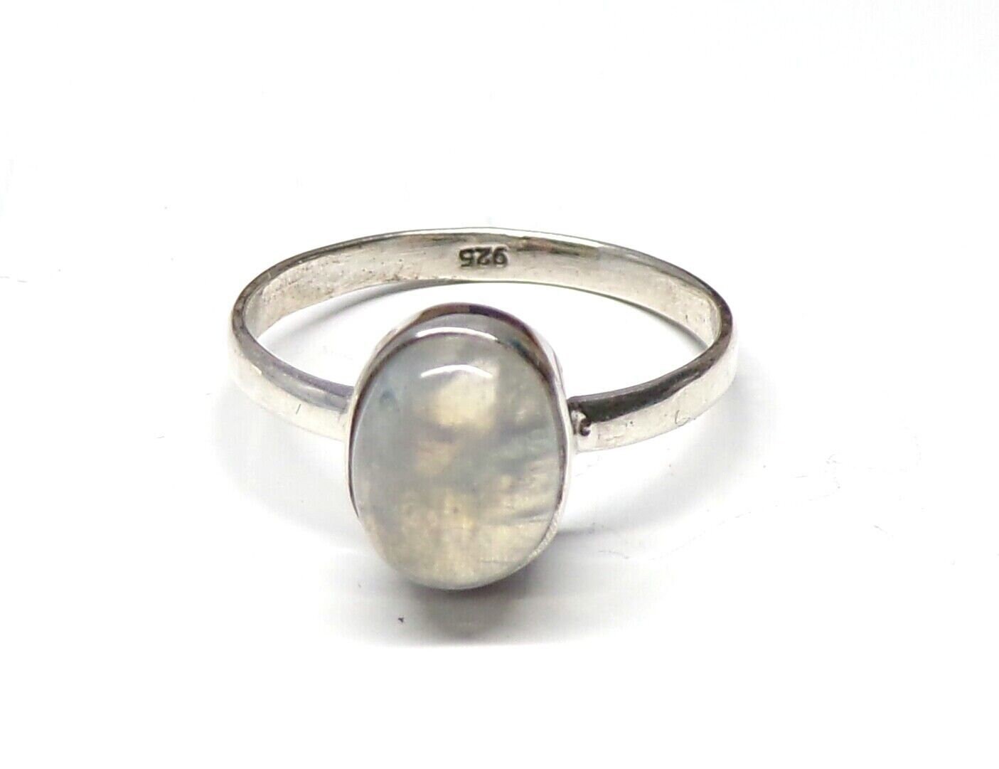 Anello A Goccia In Pietra Di Luna Arcobaleno Fatto A Mano In - Foto 2