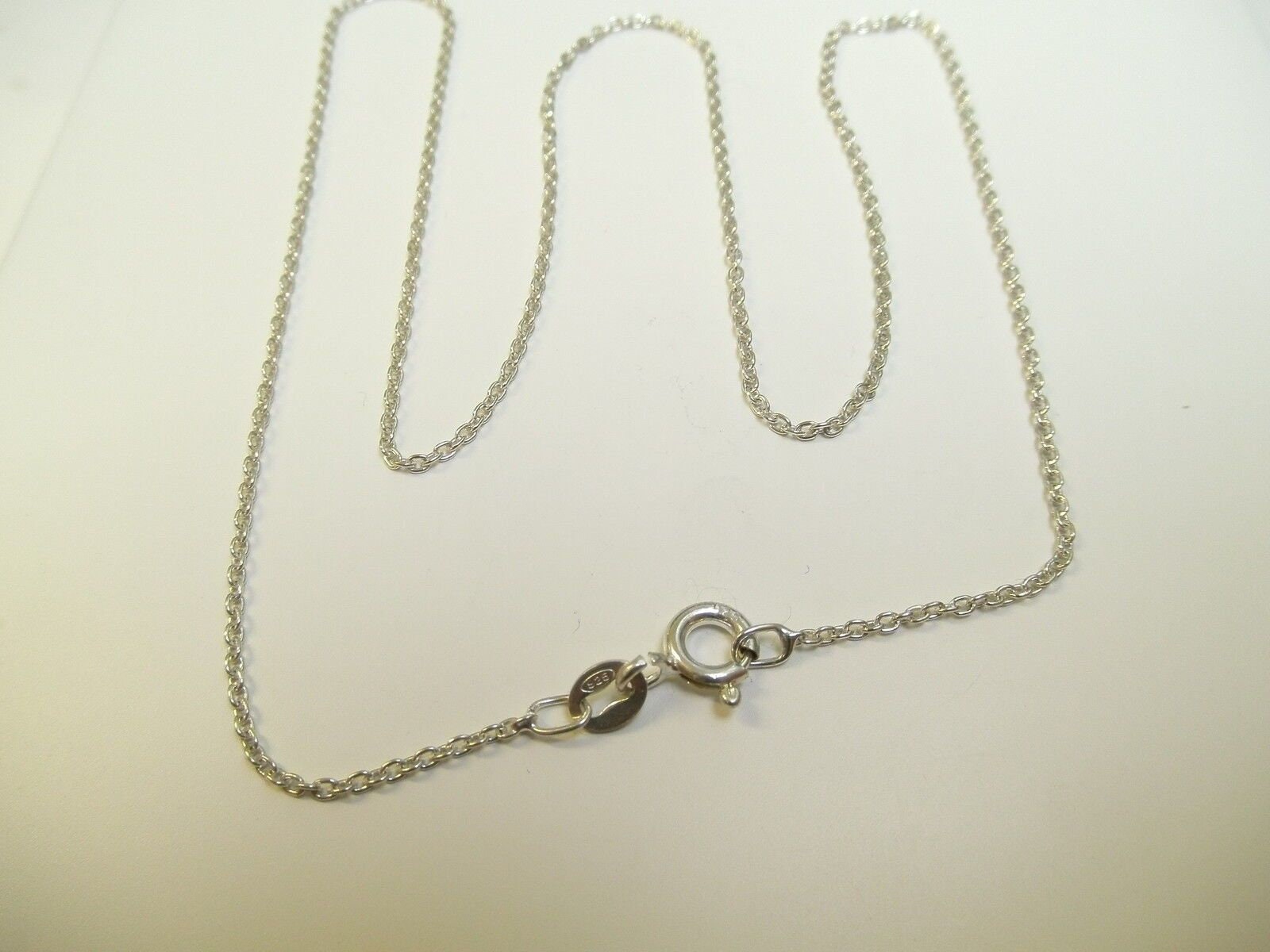 Solid 925 Sterling Silver Trace Chain Necklace - Choose 14, 16, 18 Inch (35,40,45 Cm)
