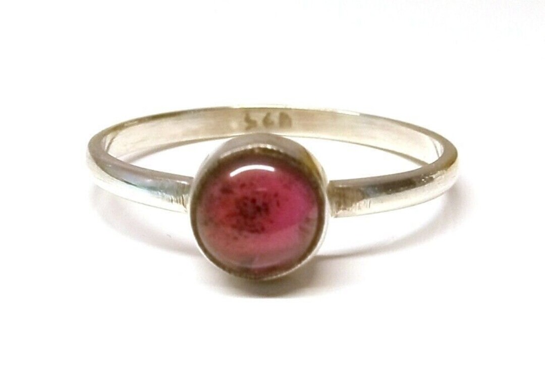 thumbnail image 2 of Natural Garnet Hexagon Ring - 925 Sterling Silver Handmade Jewelry - All Sizes GJ-6 2 of 5
