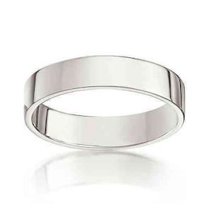 Handmade 925 Solid Sterling Silver 5 mm Flat Wedding Band Thumb Ring Size J -Z+3