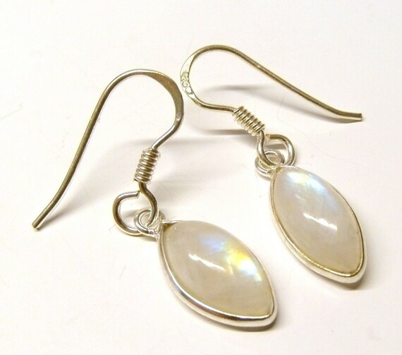 thumbnail image 2 of Corona Sun Jewelry Natural Moonstone Marquise Dangle Earrings .75 TCW 925 Sterling Silver 2 of 4