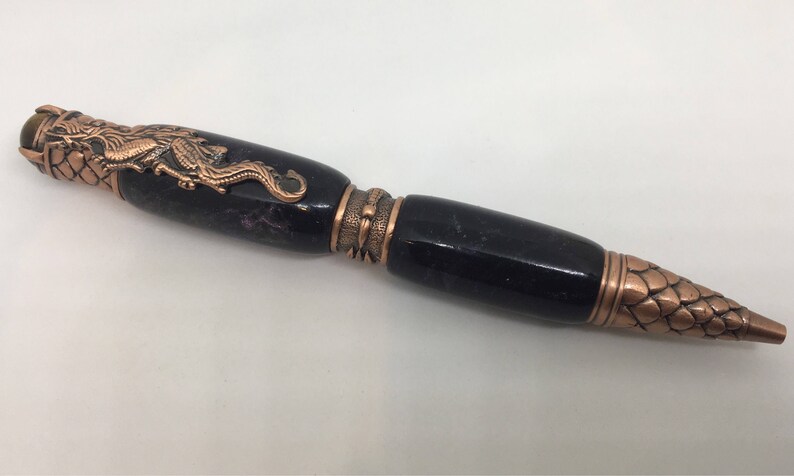 Dark Pearlescent Acrylic /& Copper Dragon Pen