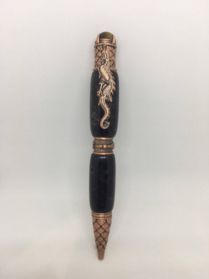 Dark Pearlescent Acrylic /& Copper Dragon Pen