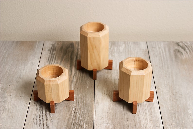 Wooden Plant Holders Succulent Planter Small Planter