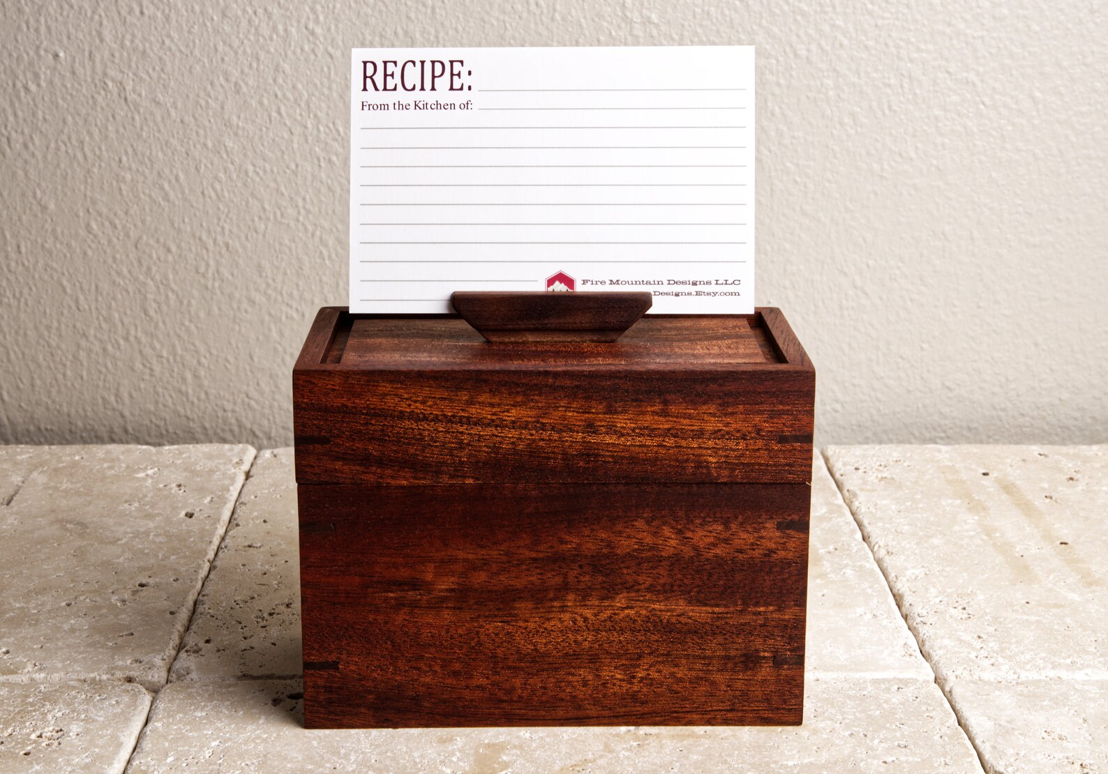 Recipe Box Wooden Recipe Box 4 X 6 Recipe Box Etsy