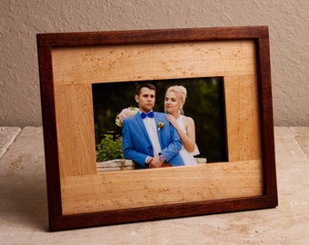 4x6 Wood Picture Frame, 4x6 Wooden Photo Frame, Bird’s Eye Maple Wood Picture Frame, Handmade Photo Frame