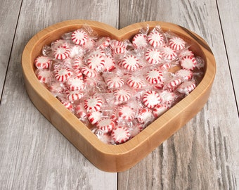 Wooden Tray, Wooden Bowl, Wooden Candy Tray, Heart Shaped Tray