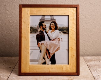 8x10 Picture Frame, Bird’s Eye Maple Wood Picture Frame, 8x10 Wooden Photo Frame