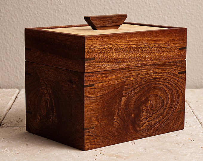 Large Recipe Box, Recipe Box 4x6, Bird'seye Maple Recipe Box Etsy