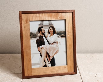 8x10 Maple Wood Picture Frame, Handmade Natural Wooden Photo Frame