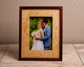 5x7 Picture Frame, 5x7 Photo Frame, Bird’s Eye Maple Wood Picture Frame, Wooden Photo Frame