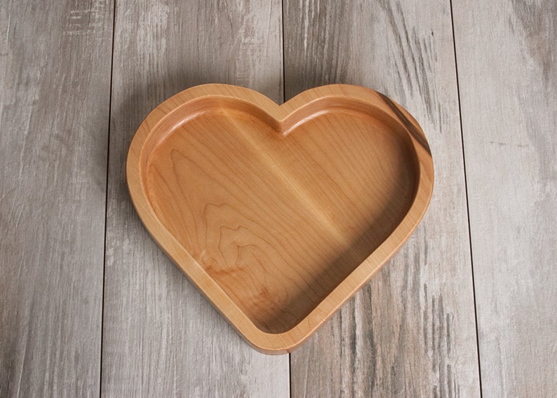 Wooden Bowl Wooden Tray Wooden Candy Tray Heart Shaped Tray
