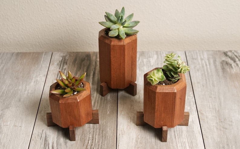 Wooden Plant Holders Succulent Planter Small Planter