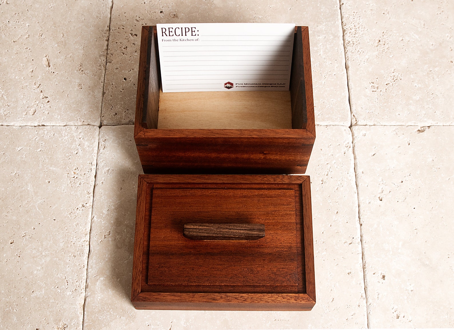 Large Recipe Box Recipe Box 4x6 Wooden Recipe Box Etsy