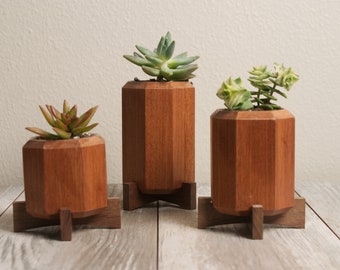 Wooden Plant Holders, Succulent Planter, Small Planter