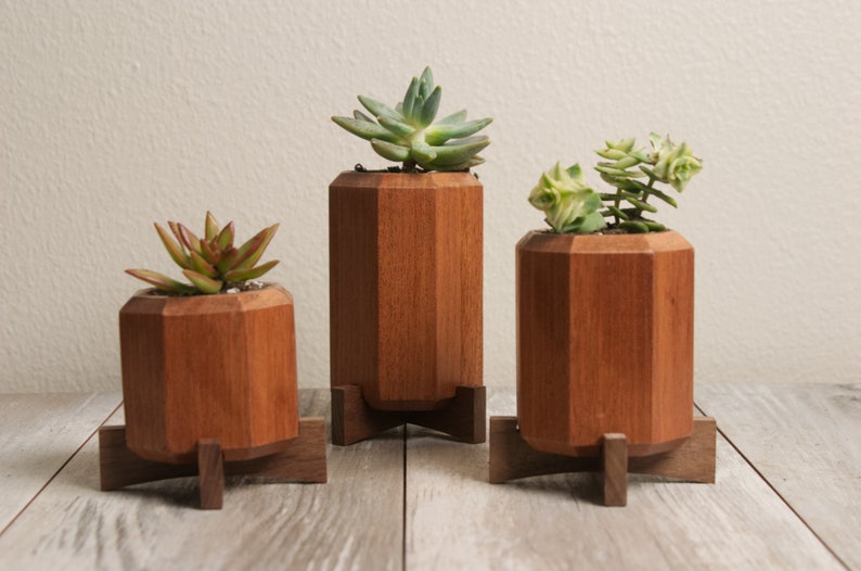 Wooden Plant Holders Succulent Planter Small Planter