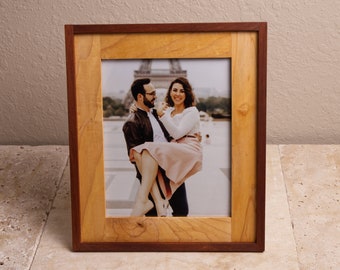 8x10 Maple Wood Picture Frame, Handmade Natural Wooden Photo Frame