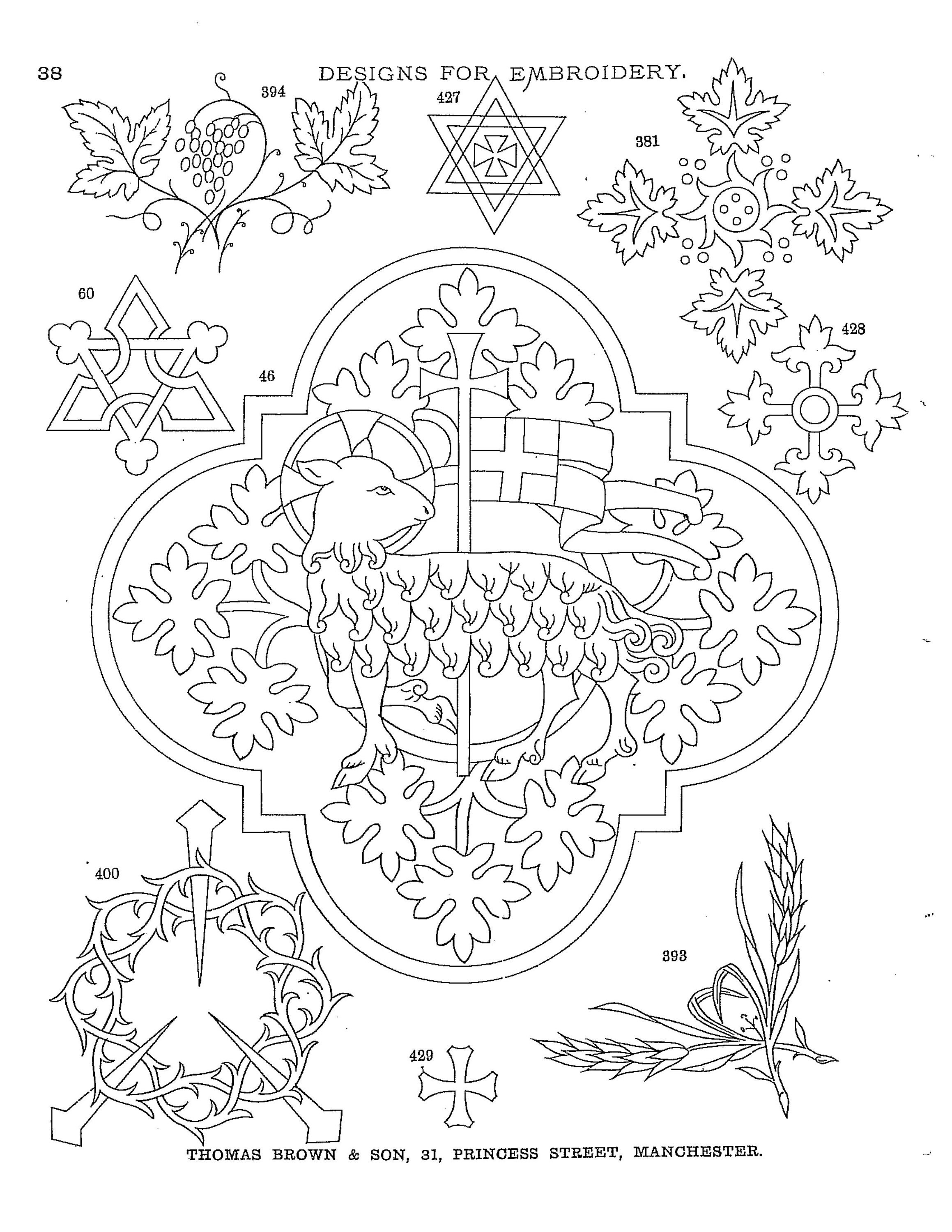 Vintage Ecclesiastical Embroidery Designs: Thomas Brown Part 1 (PDF ...