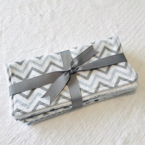 Grey and White Chevron Baby Washcloths | Baby Washcloths | Baby’s First Bath | New Baby Gift | Baby Bath Time | Chevron Baby Decor